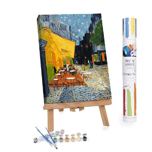 Cafe Terrace At Night DIY Paint By Numbers Kit