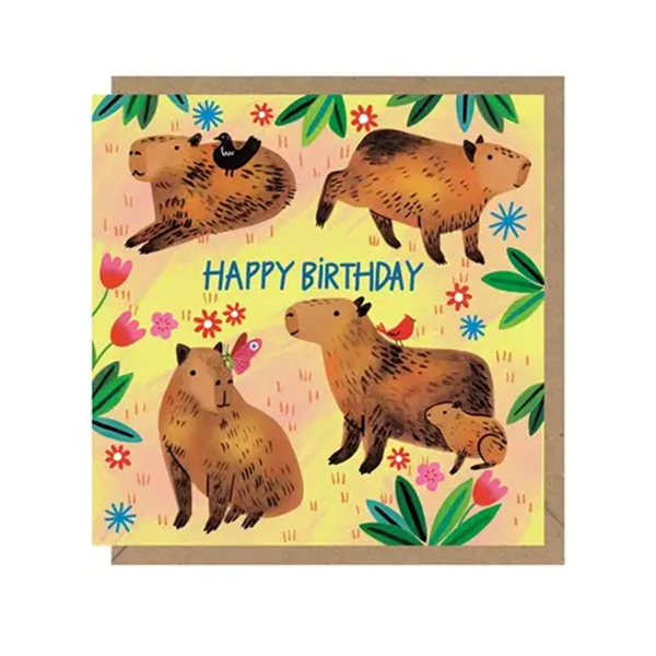 Capybaras Birthday Card