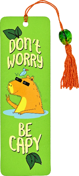 Capybara Beaded Tassel Bookmark