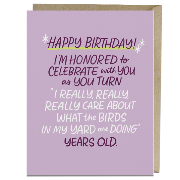 Care About The Birds Birthday Card