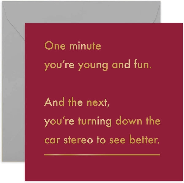 Car Stereo Blank Humour Card