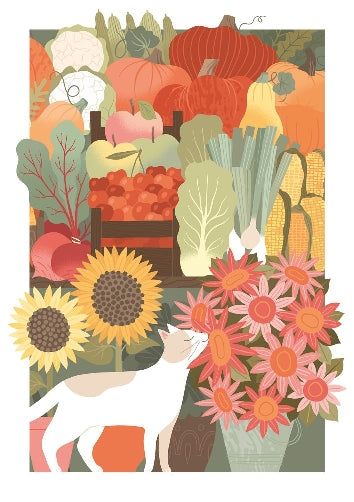 Cats & Plants Blank Art Card