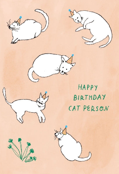 Cat Person Birthday Card
