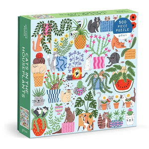 Galison 500 Piece Puzzle | Cats in the Houseplants