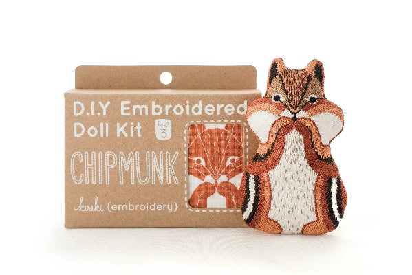Kiriki Press Embroidery Kit | Chipmunk