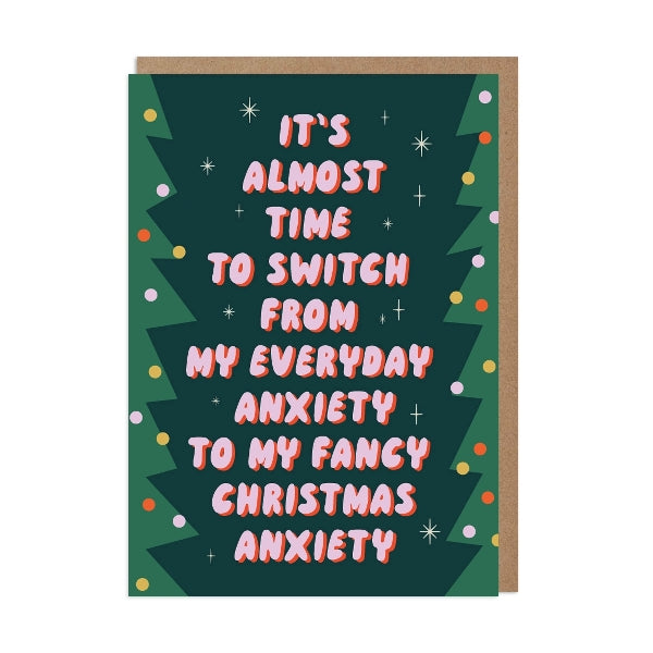 Christmas Anxiety Christmas Card