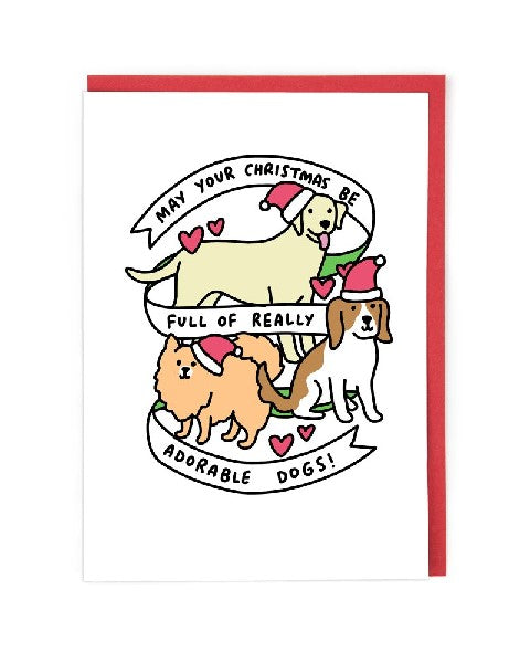Adorable Dogs Christmas Card