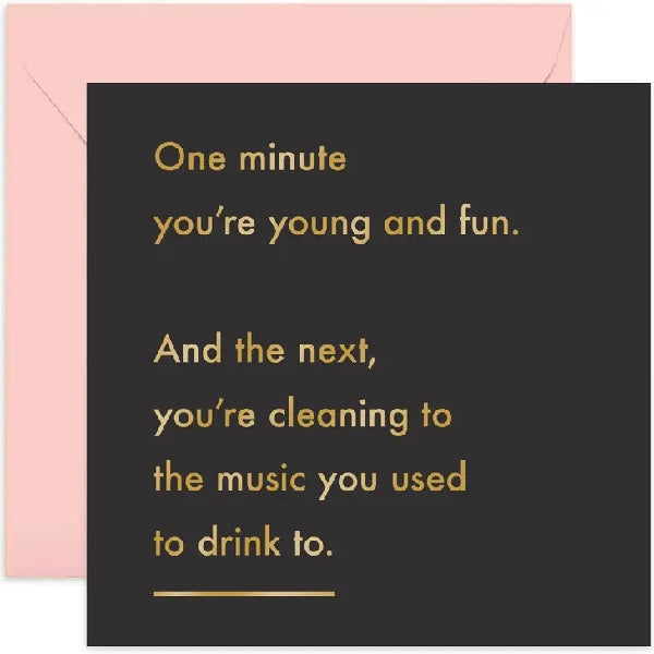 Cleaning Music Blank Humour Card