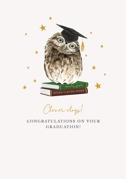 Clever Clogs Graduation Card