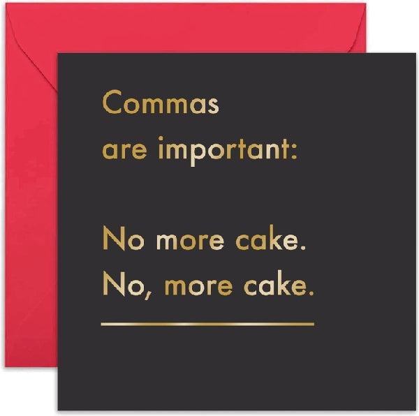 Commas Birthday Card
