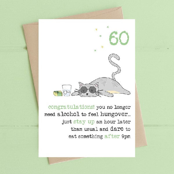 60 Cat Birthday Card