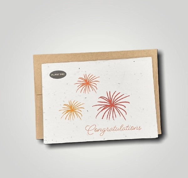 Fireworks Plantable Congratulations Card
