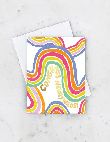 Groovy Newlyweds Wedding Card