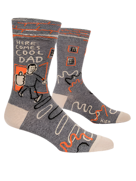 Blue Q Men's Crew Socks | Here Comes Cool Dad