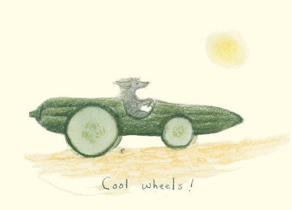 Cool Wheels Blank Art Card