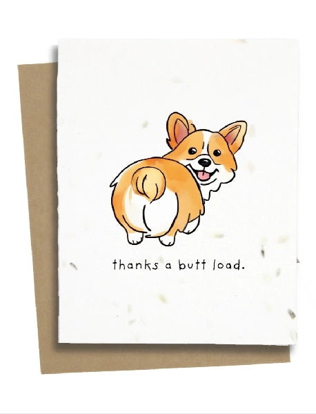Corgi Butt Thank You Card