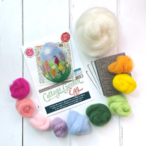 The Crafty Kit Co.DIY Needle Felting Kit | Cottage Garden Egg
