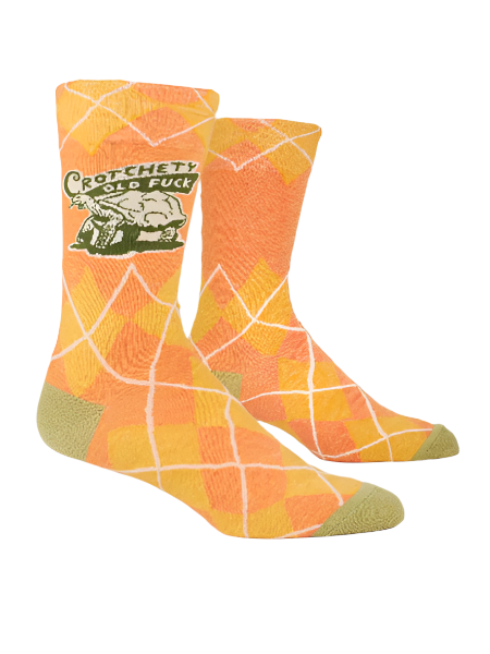 Blue Q Men's Crew Socks | Crotchety Old Fuck