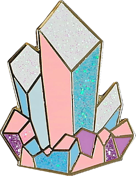 Crystals Enamel Pin