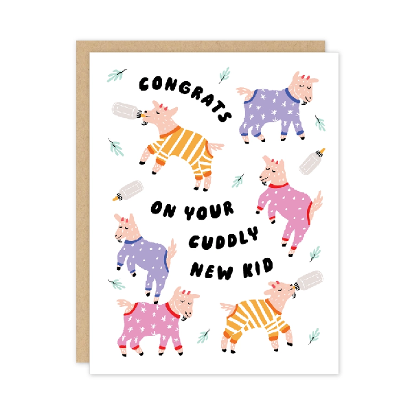 Cuddly New Kid Baby Card