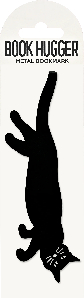 Curious Cat Book Hugger Metal Bookmark