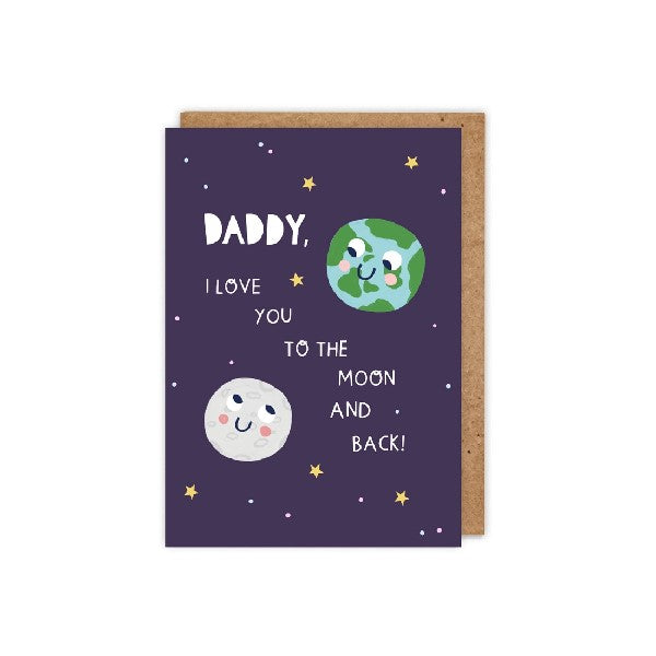 To The Moon And Back Father's Day Card