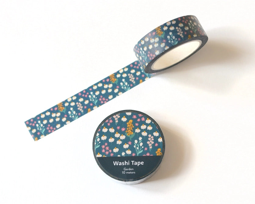 Dark Blue Garden Washi Tape