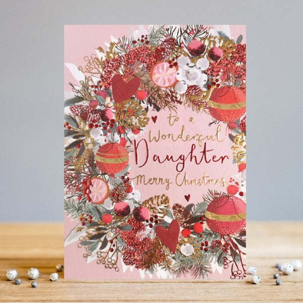 Wonderful Daughter Family Christmas Card