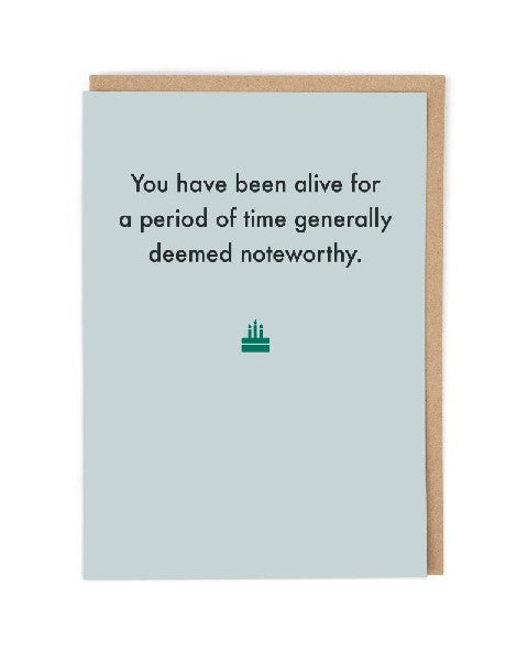 Deemed Noteworthy Birthday Card