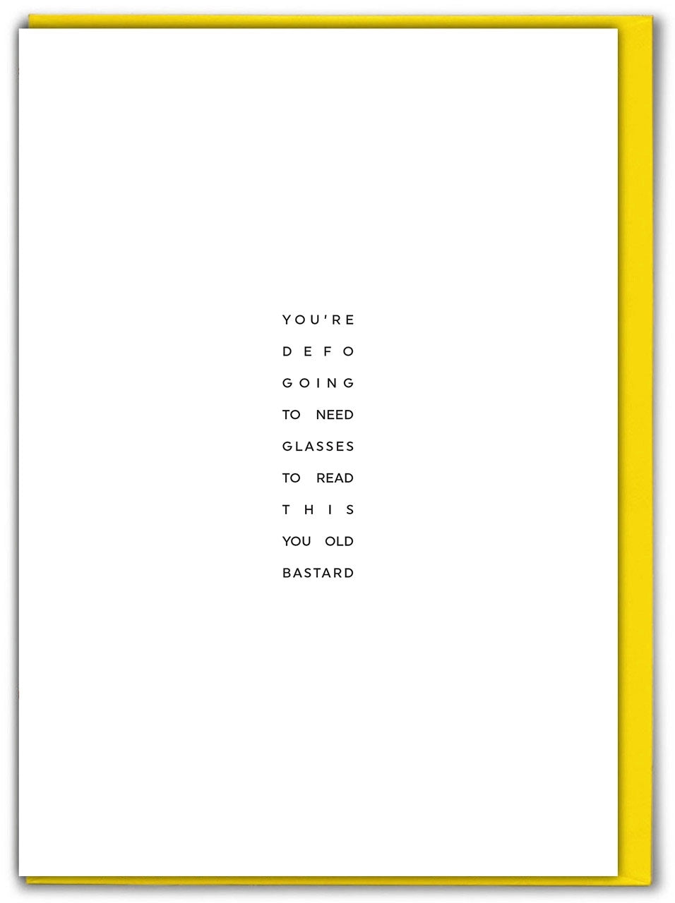 Defo Need Glasses Birthday Card