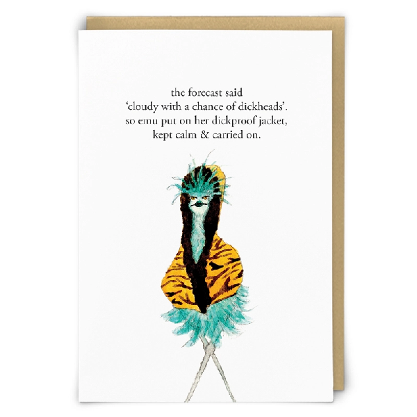 Dickproof Jacket Blank Humour Card