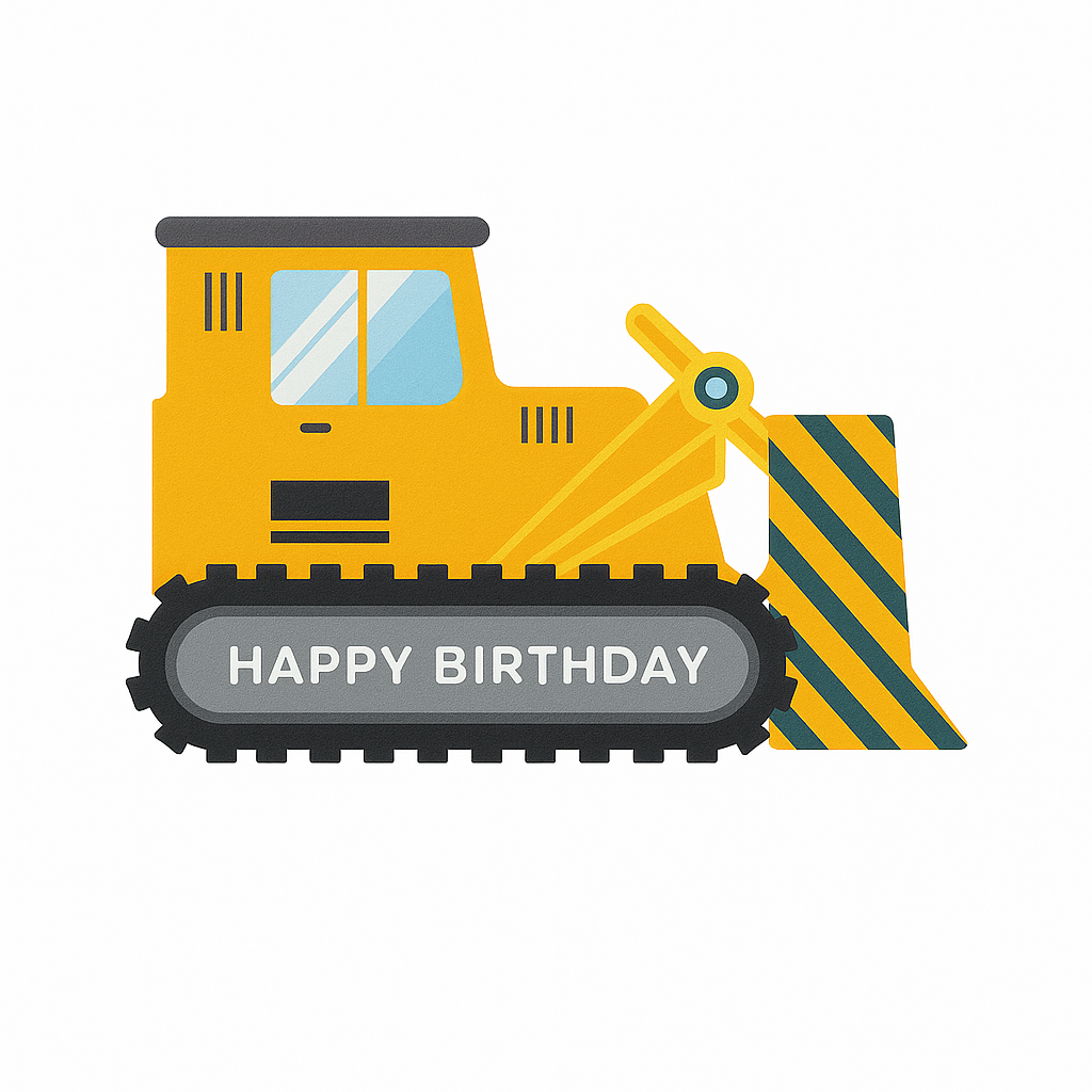 Digger Birthday Card