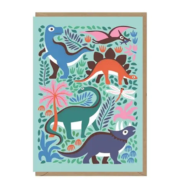 Dinosaurs Blank Art Card
