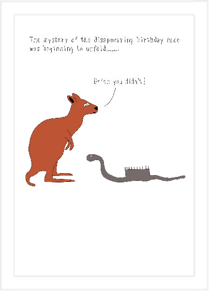 Disappearing Cake Birthday Card