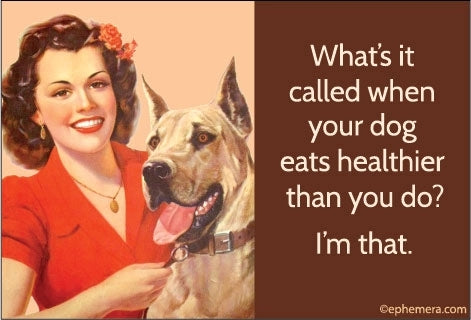Dog Eats Healthier Than You Do Magnet