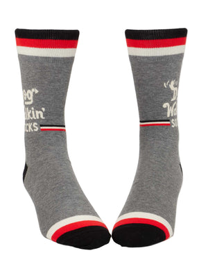 Blue Q Men's Crew Socks | Dog Walkin' Socks