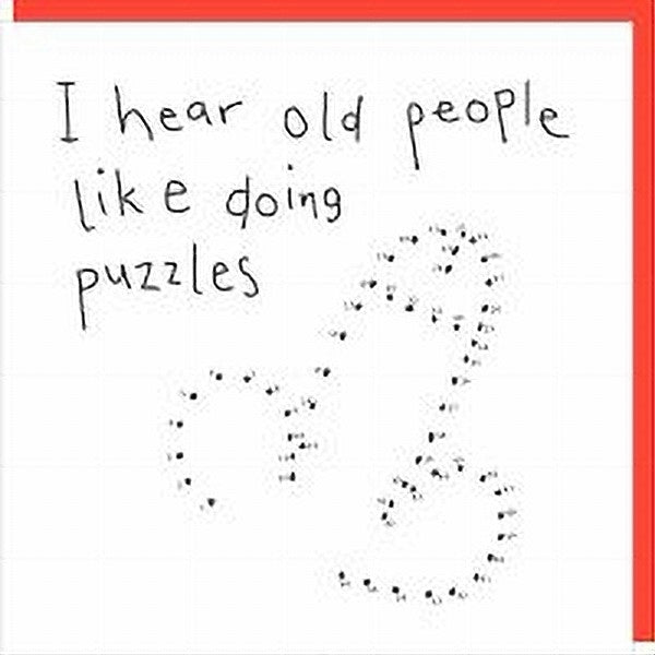 Doing Puzzles Birthday Card