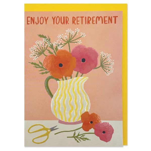 Flower Vase Retirement Card