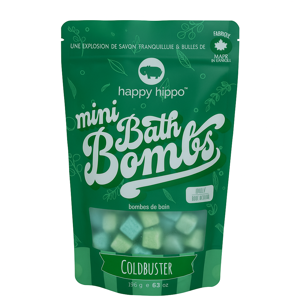 Happy Hippo Bath Co. | Eucalyptus Mini Bubble Bombs