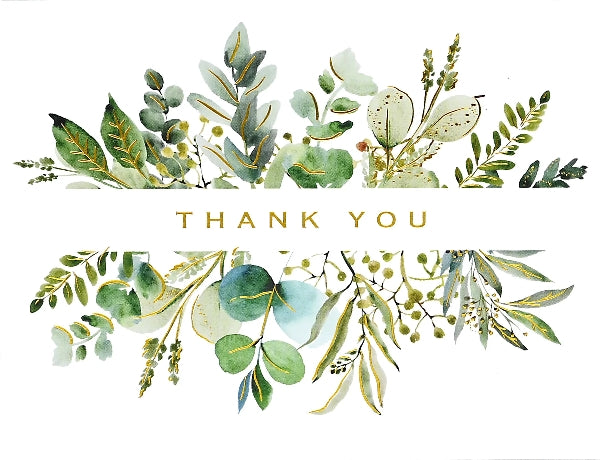 Premium Eucalyptus Thank You Notecards