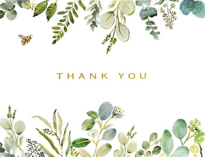 Premium Eucalyptus Thank You Notecards