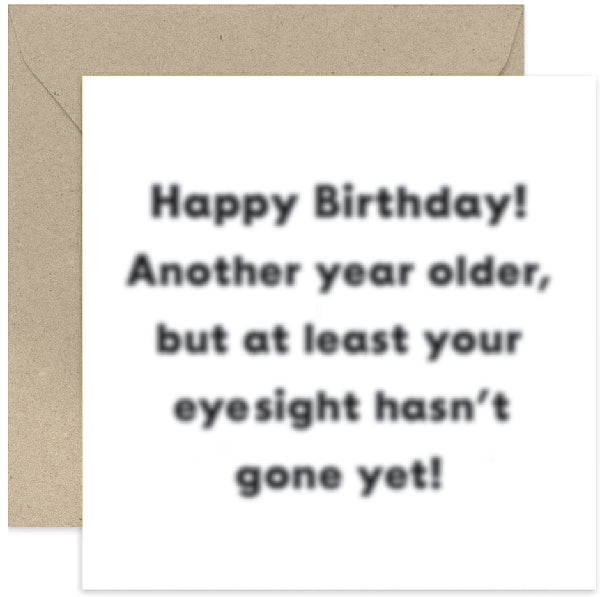 Eyesight Birthday Card