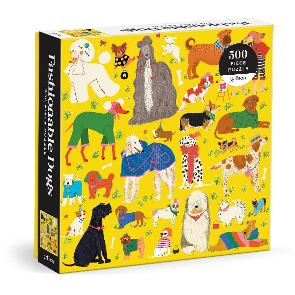 Galison 500 Piece Puzzle | Fashionable Dogs