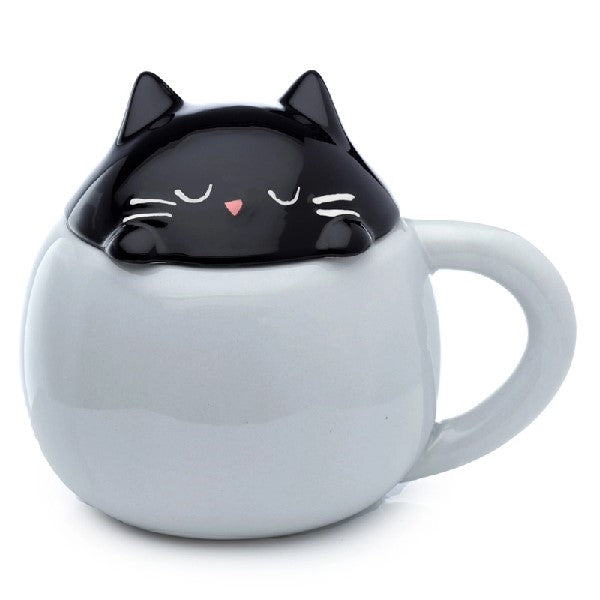 Cat Peeping Lidded Mug