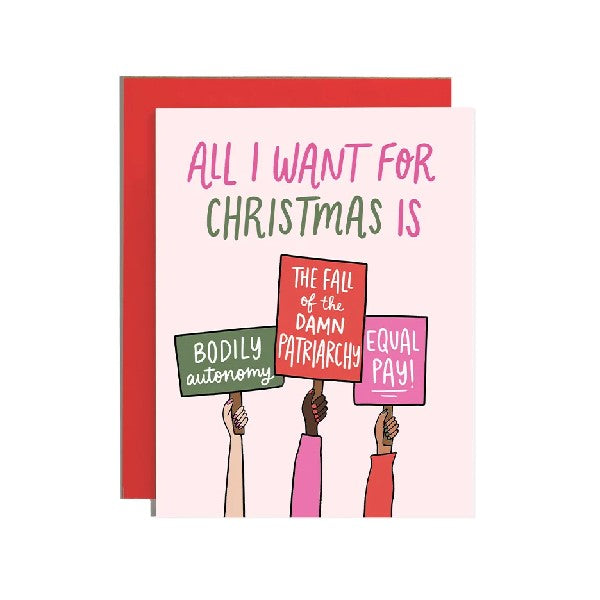 Feminist Christmas List Card