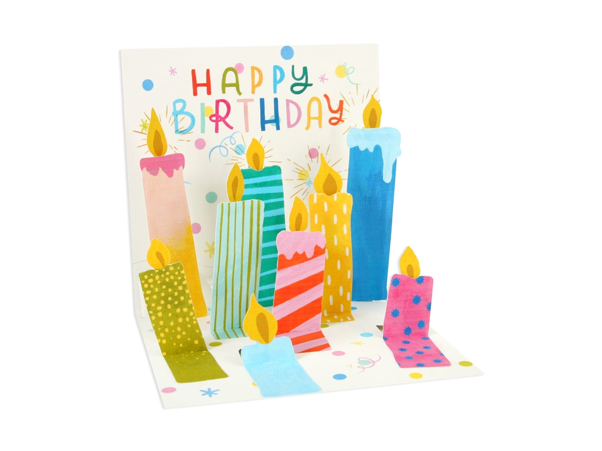 Flickering Birthday Candles Pop-Up Card