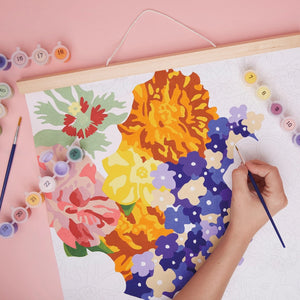 Floral Paint By Numbers & Wall Hanging Kit