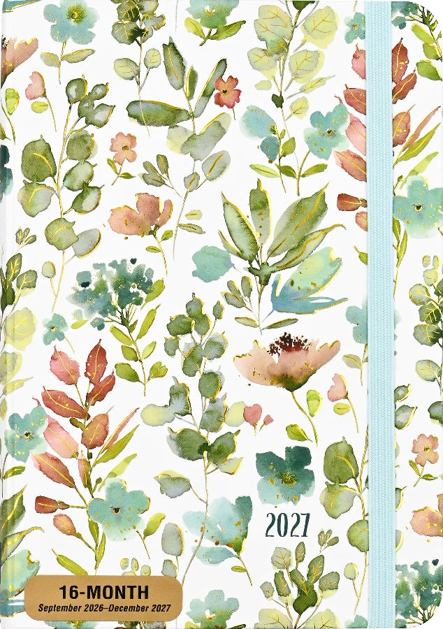 2027 Peter Pauper 16-month Agenda | Floral Watercolour