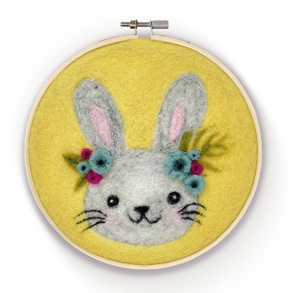 The Crafty Kit Co.DIY Needle Felting Kit | Floral Bunny