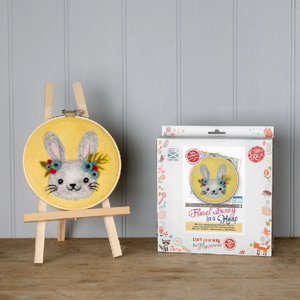 The Crafty Kit Co.DIY Needle Felting Kit | Floral Bunny